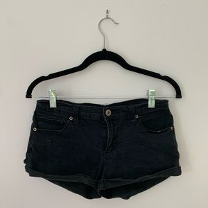 Black Jean Shorts